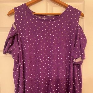 Purple Polka Dot Shirt